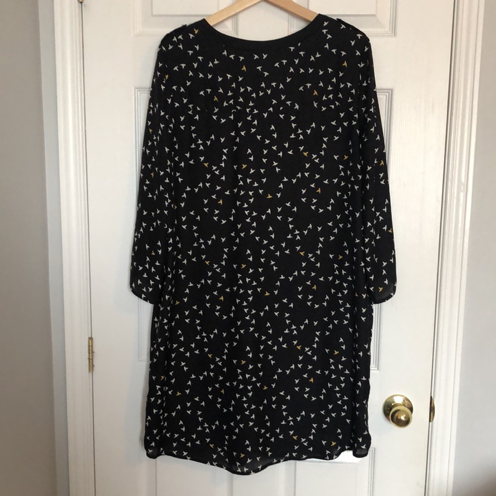 Reitmans bird print roll tab sleeve dress - Picture 12 of 13